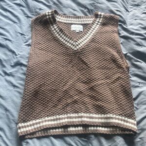 Brown sweater vest